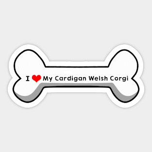 I Love My Cardigan Welsh Corgi Sticker